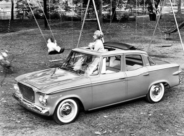 '61 Lark IV 4-door in playground scene